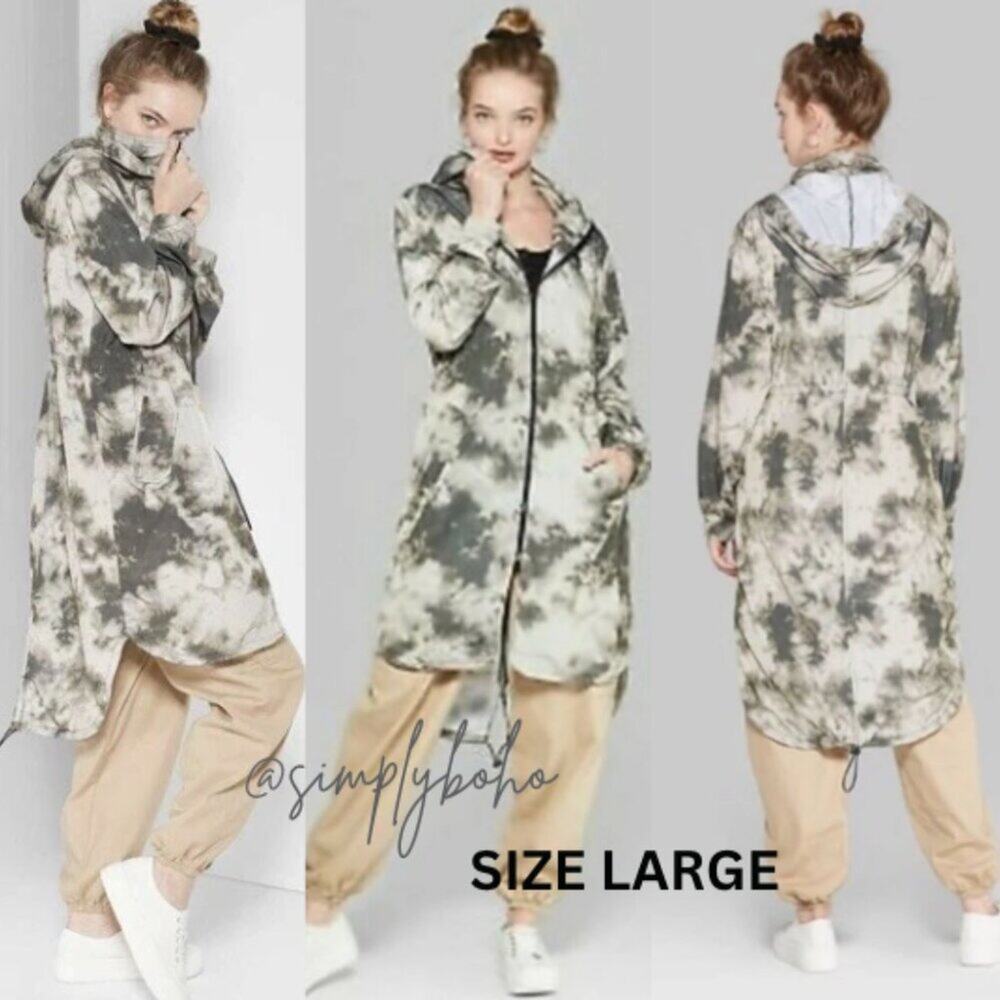Stylish Tie-Dye Hooded Jacket